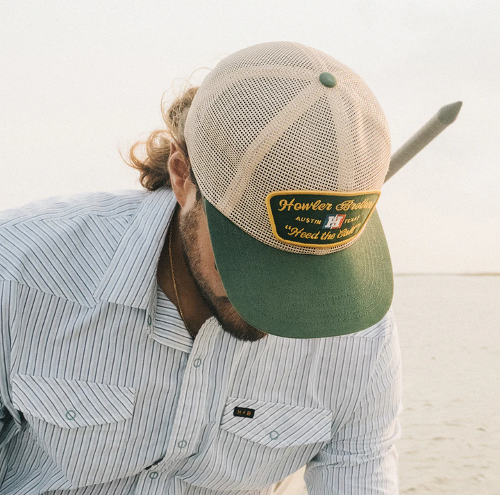 Howler Brothers Feedstore Snapback: Tan/Green