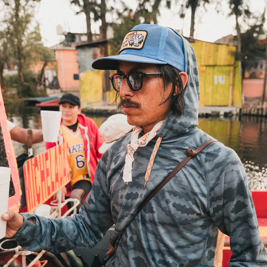 Howler Brothers Feedstore Snapback Pelican Badge: Blue