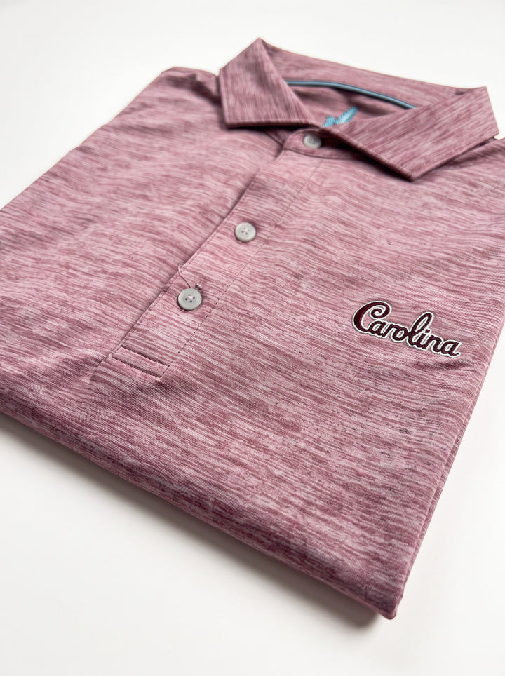 Johnnie-O University of South Carolina "Carolina Script" Featherweight Huronn Polo: Garnet