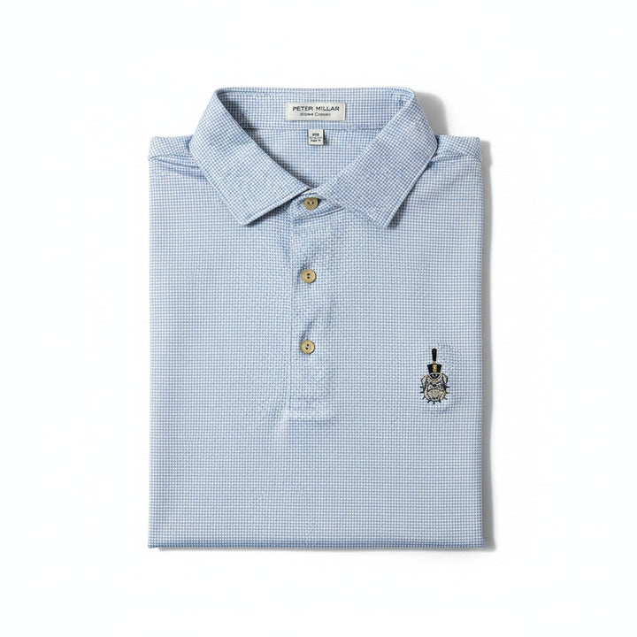 Peter Millar The Citadel Tiebreaker Performance Jersey Stripe Polo: Cottage Blue
