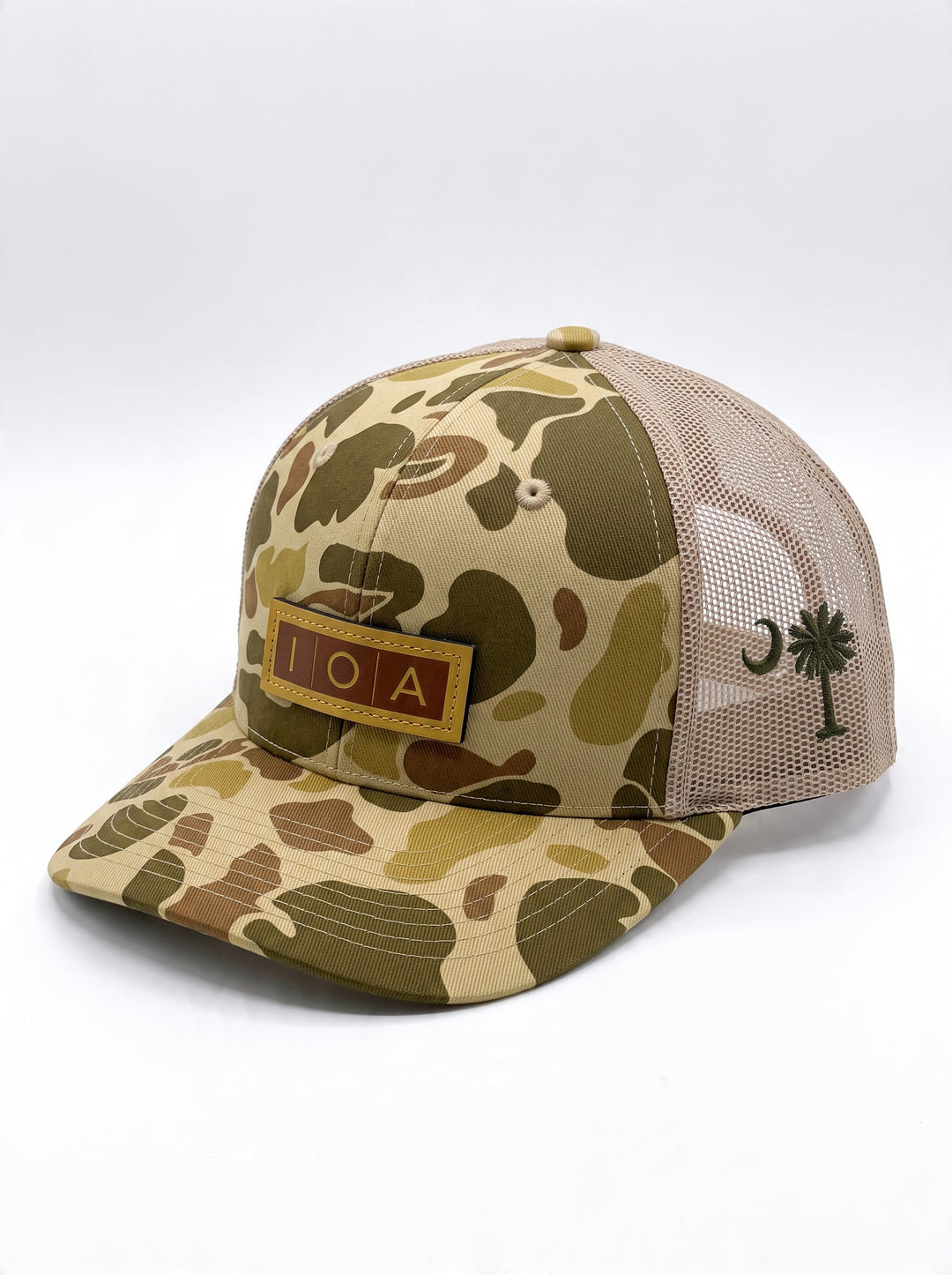 Richardson 112PFP: Harvest Duck Camo with Leather IOA Patch and SC Flag