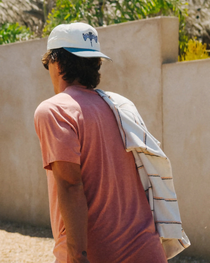 Free Fly Men's Bamboo Flex Pocket Tee: Heather Red Clay