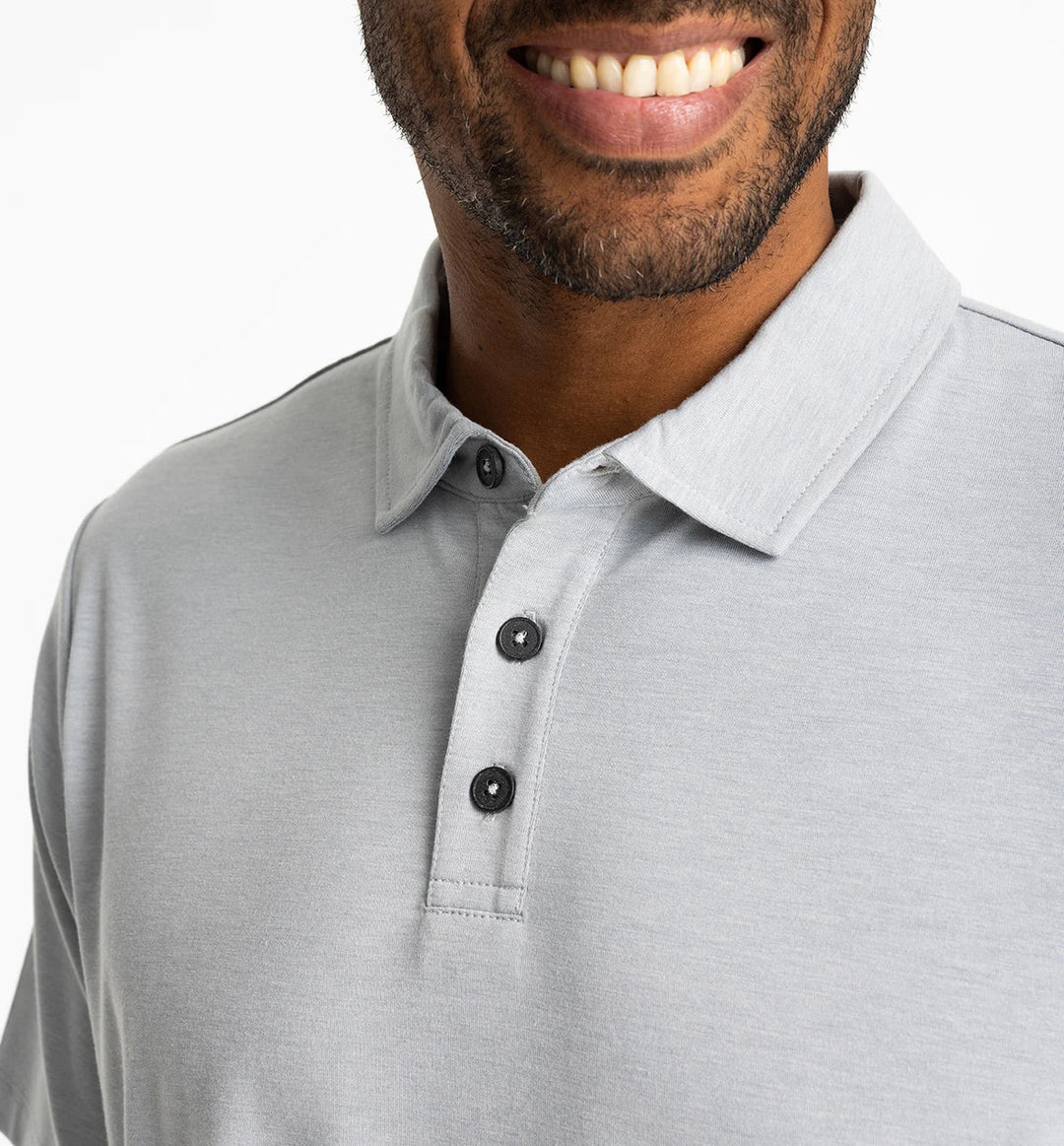 Free Fly Men's Bamboo Flex Polo II: Heather Aspen Grey