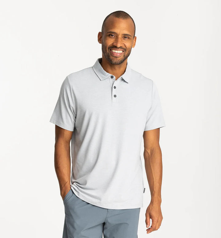 Free Fly Men's Bamboo Flex Polo II: Heather Aspen Grey