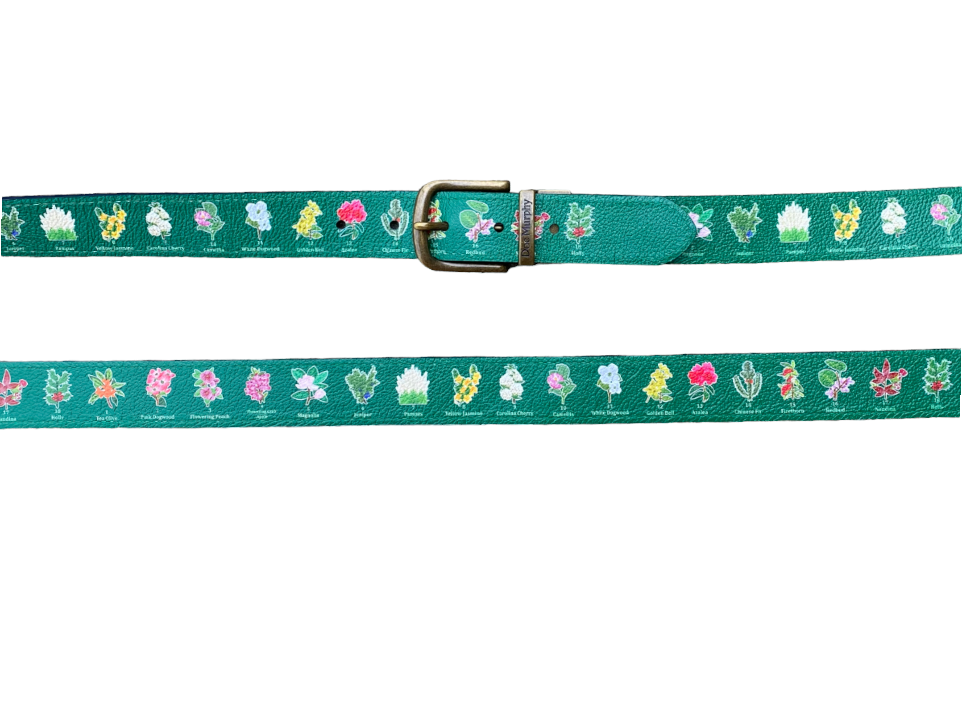 Doc Murphy Reversible Augusta and Flowers Belt: Faux Green Tab