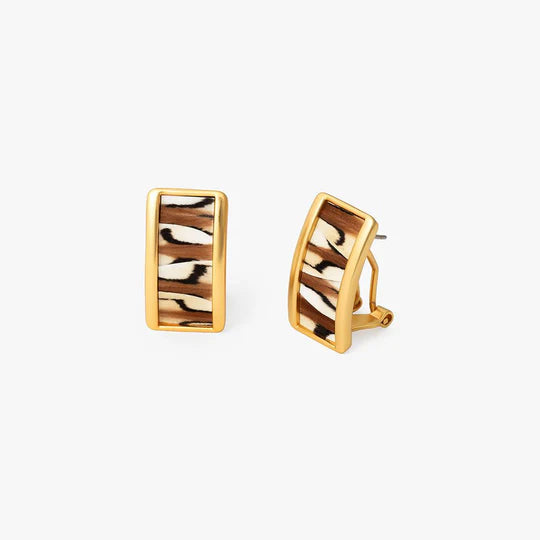 Brackish Rectangle Stud Earring: Fortune Hill