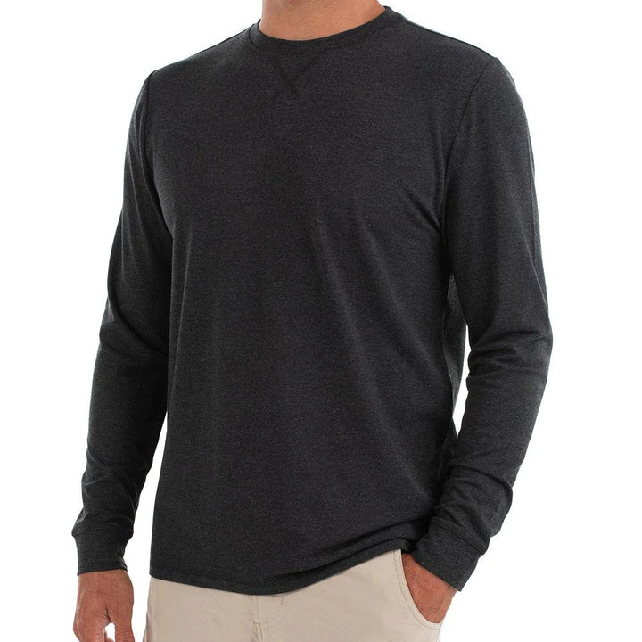 Free Fly Men's Bamboo Flex Long Sleeve: Heather Black
