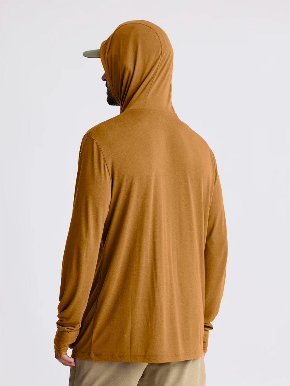 Free Fly Men's Bamboo Lightweight Hoodie: Ochre