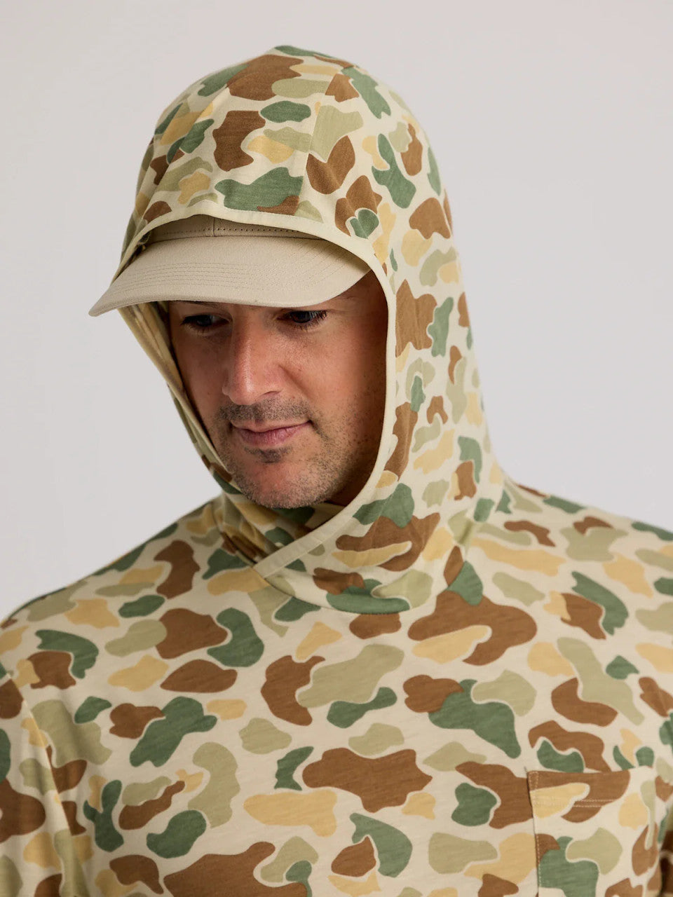 Free Fly Men's Bamboo Lightweight Hoodie: Vintage Camo