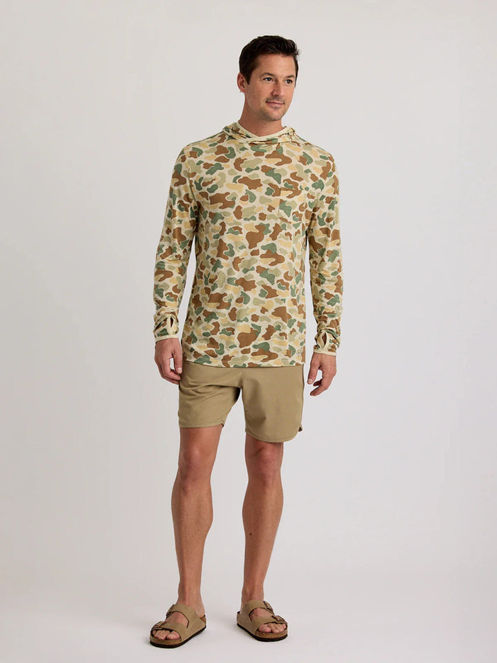 Free Fly Men's Bamboo Lightweight Hoodie: Vintage Camo