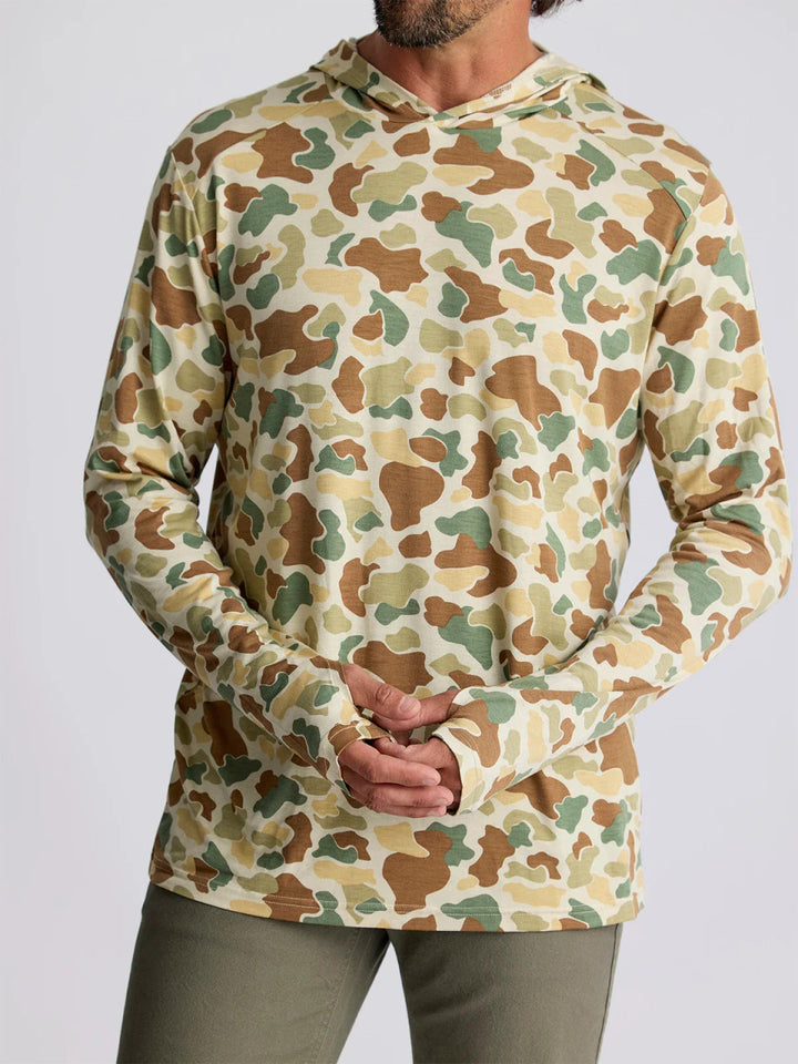 Free Fly Men's Bamboo Shade Hoodie: Vintage Camo