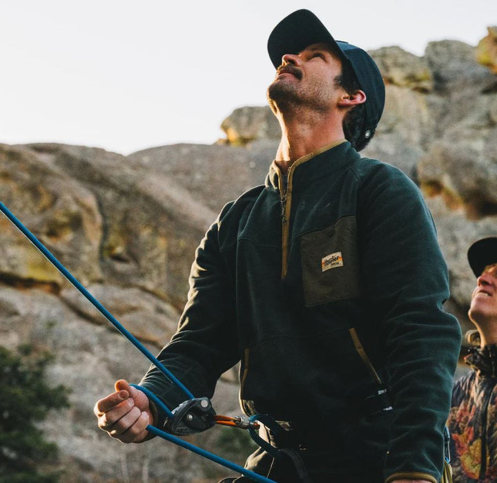 Howler Brothers Free Range Fleece Pullover: Antique Black