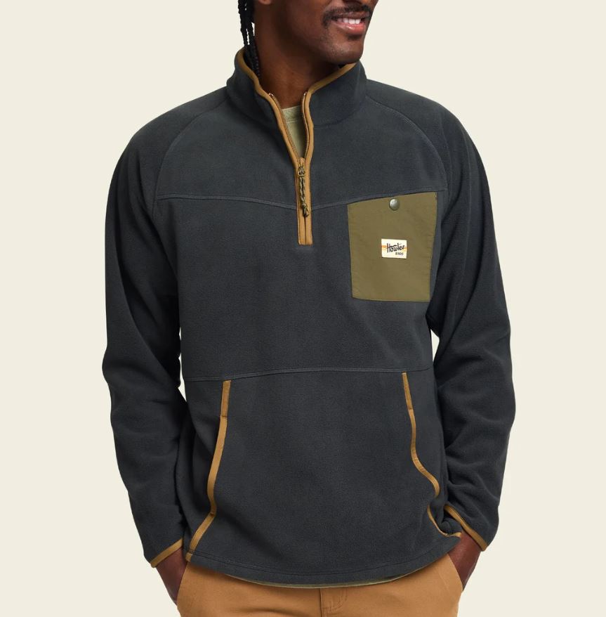 Howler Brothers Free Range Fleece Pullover: Antique Black