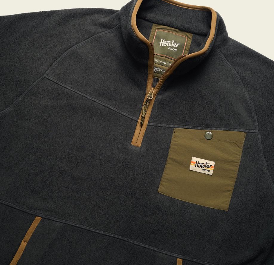 Howler Brothers Free Range Fleece Pullover: Antique Black