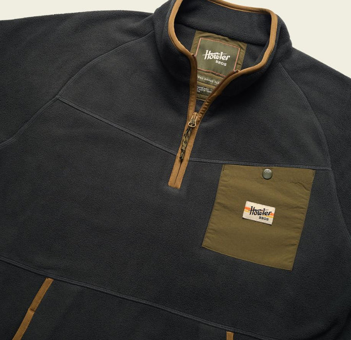 Howler Brothers Free Range Fleece Pullover: Antique Black