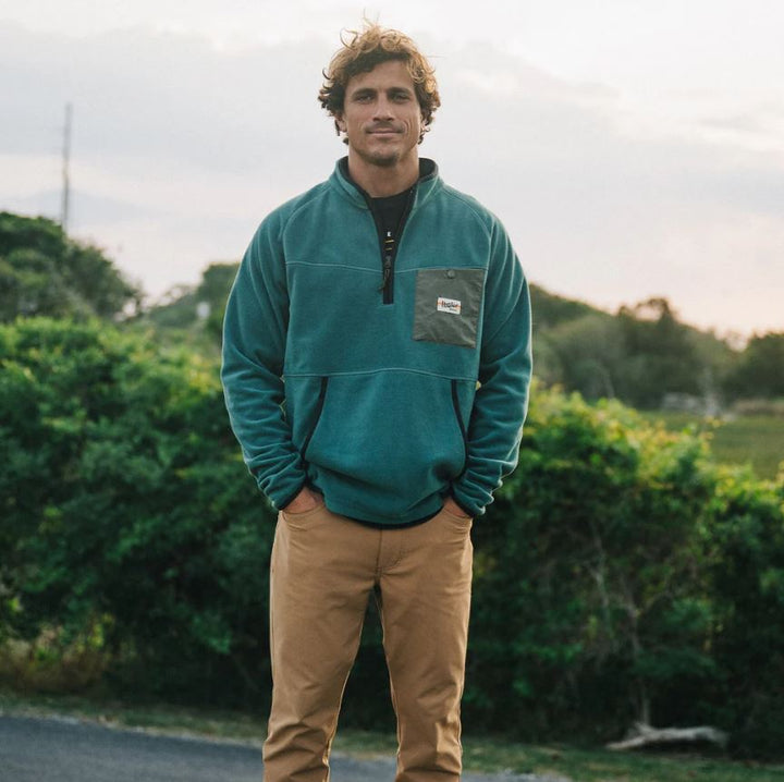 Howler Brothers Free Range Fleece Pullover: Sea Blue