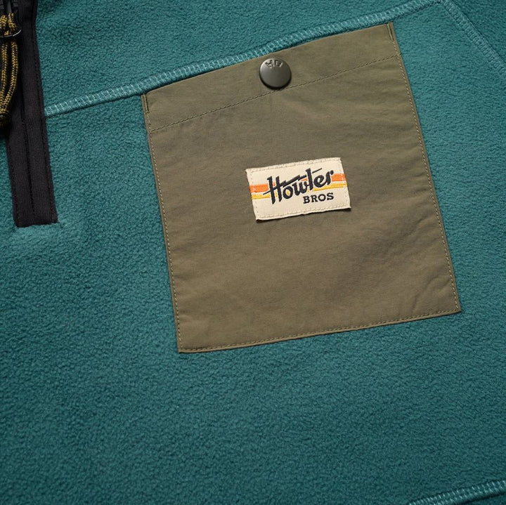 Howler Brothers Free Range Fleece Pullover: Sea Blue