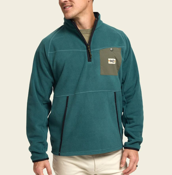 Howler Brothers Free Range Fleece Pullover: Sea Blue
