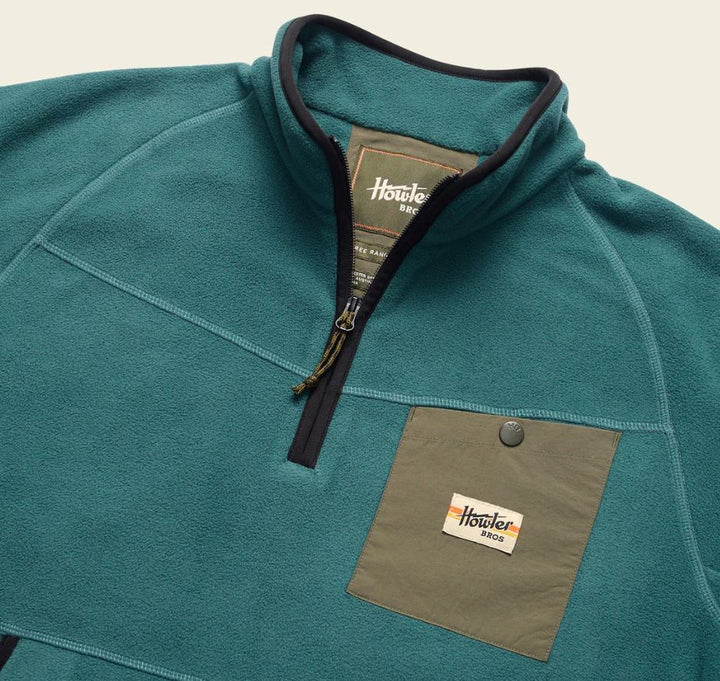 Howler Brothers Free Range Fleece Pullover: Sea Blue