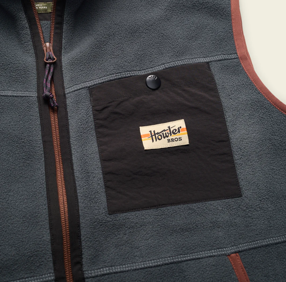 Howler Brothers Free Range Fleece Vest: Fog