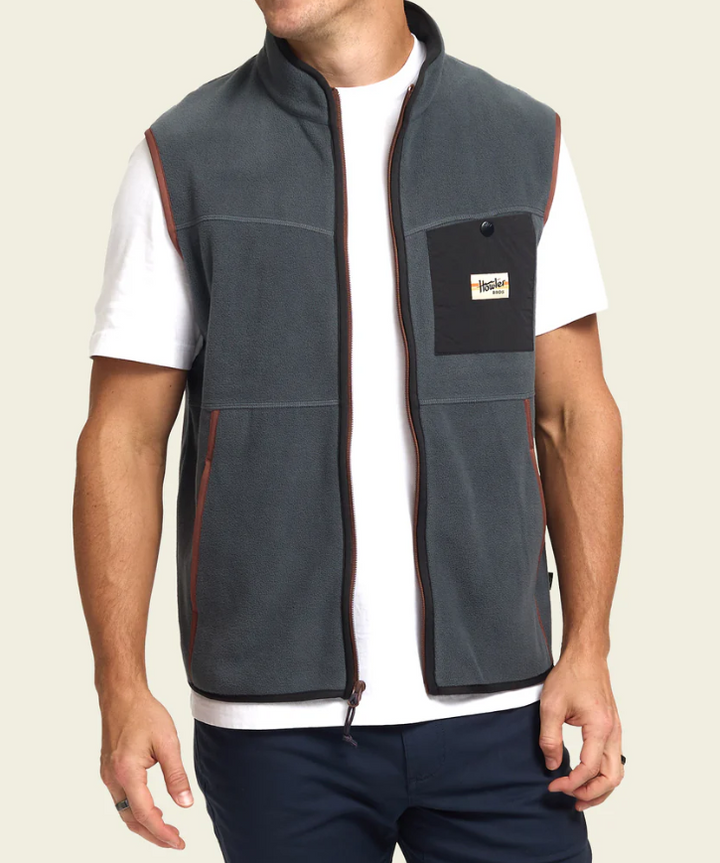 Howler Brothers Free Range Fleece Vest: Fog