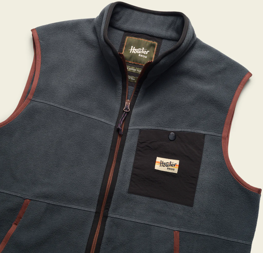 Howler Brothers Free Range Fleece Vest: Fog