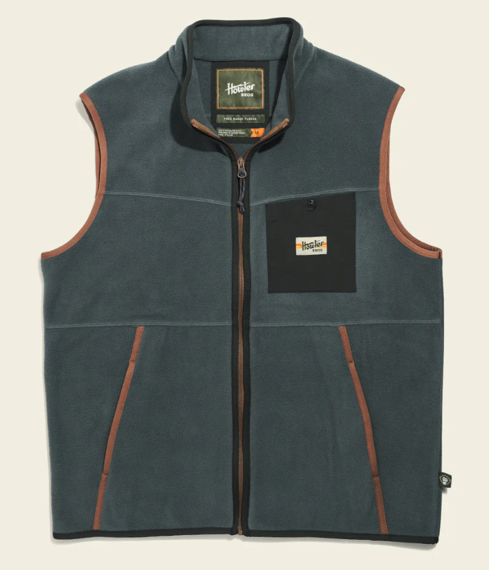 Howler Brothers Free Range Fleece Vest: Fog