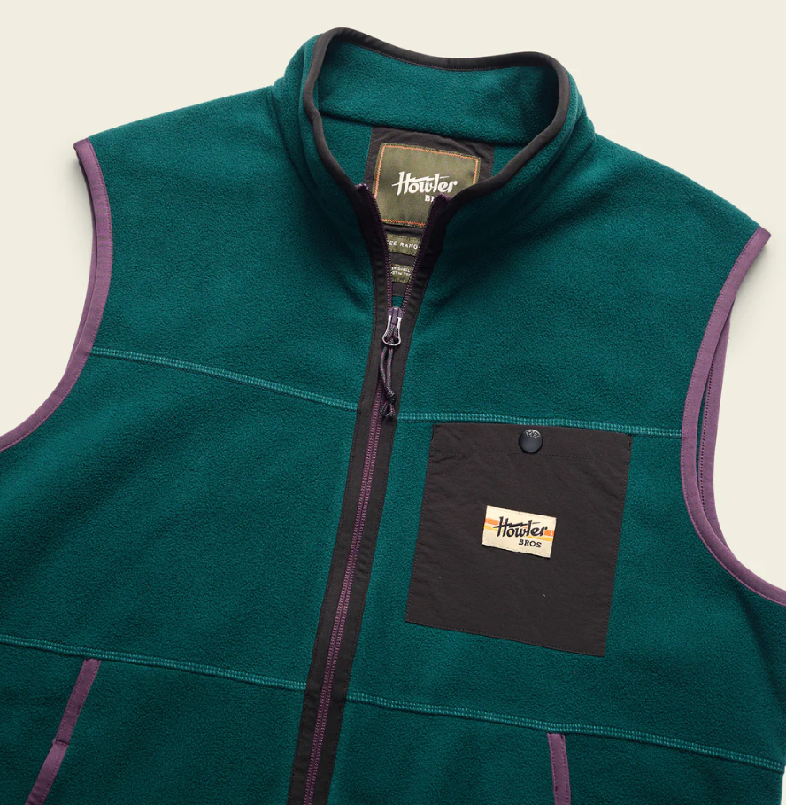 Howler Brothers Free Range Fleece Vest: Ultramarine