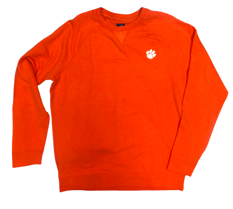 Johnnie-O Clemson University Freeman Crewneck Fleece Sweatshirt: Orange