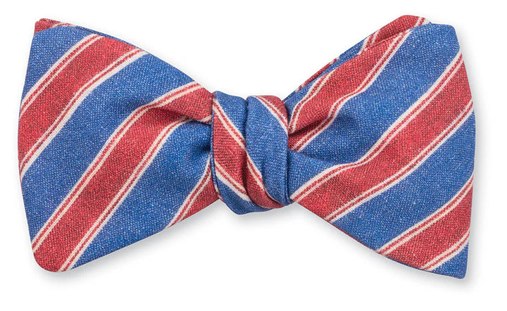 R. Hanauer Royal/Red Conway Stripe Bow Tie