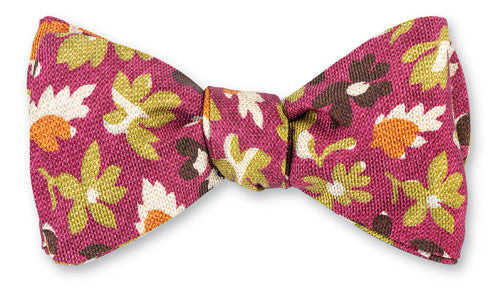 R. Hanauer Fuchsia Walham Floral Bow Tie