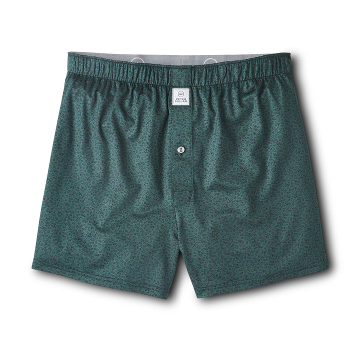 Peter Millar No Slow Play Performance Boxer Short: Nordic Pine