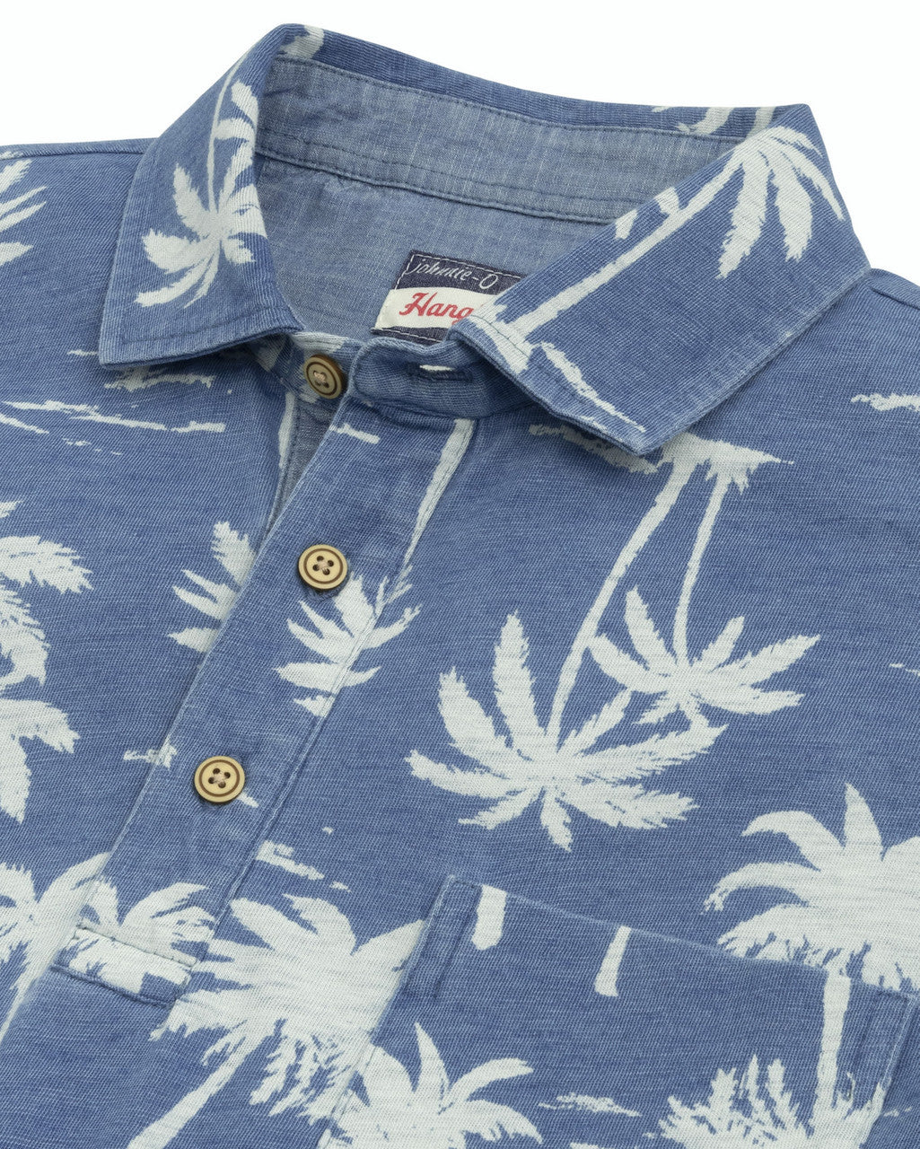 Johnnie-O Palmy Printed Polo: Indigo