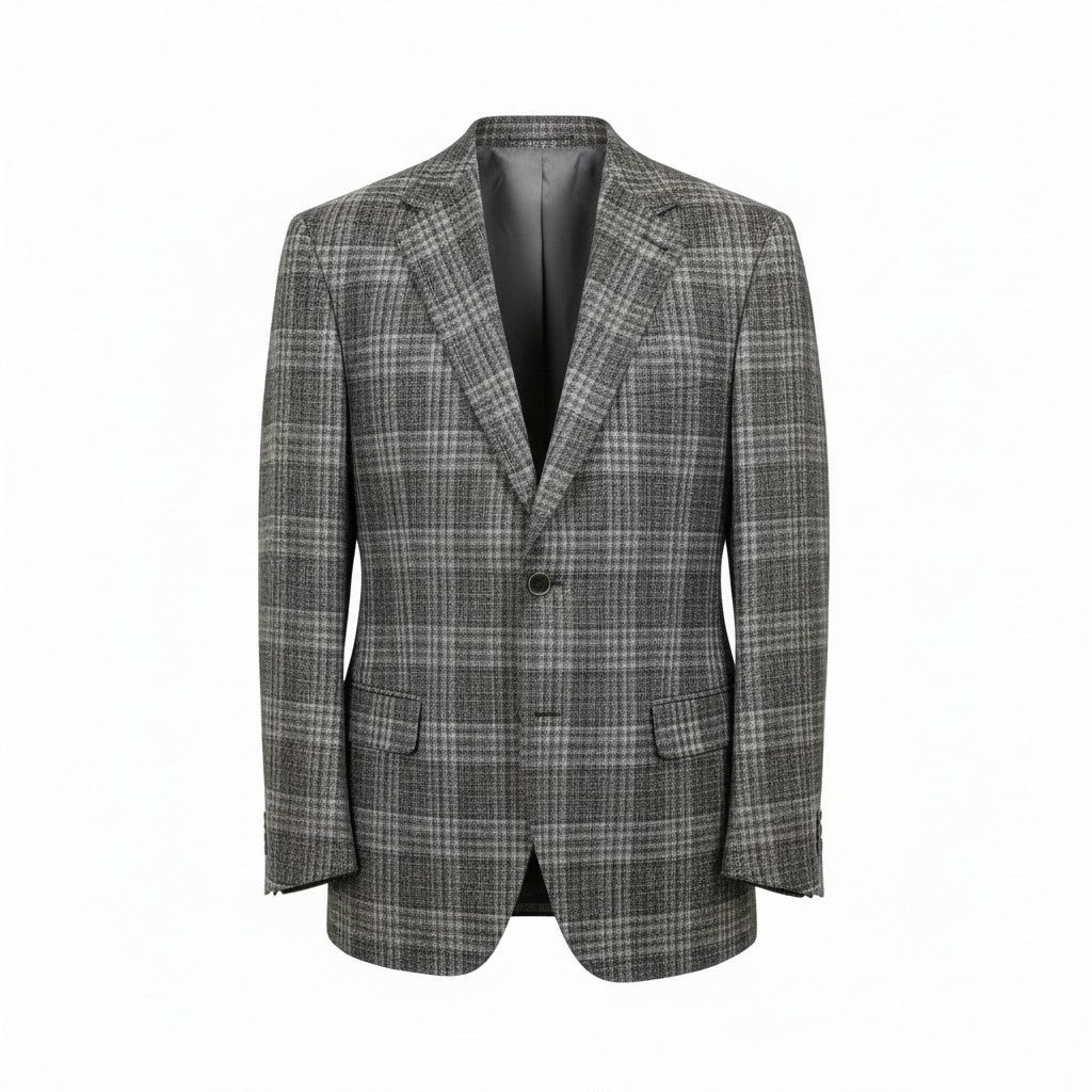 Peter Millar Harrison Hyperlight Sport Coat: Grey Plaid