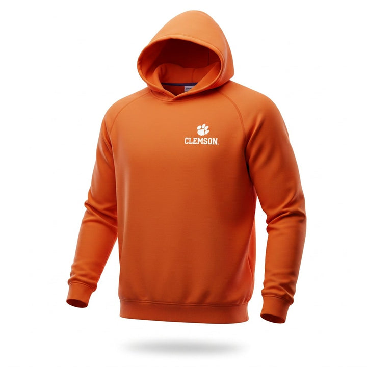 Peter Millar Clemson Text Pine Performance Hoodie: Orange