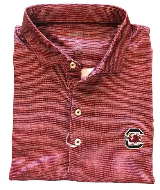 Johnnie-O University of South Carolina Block C Gibson Polo: Garnet