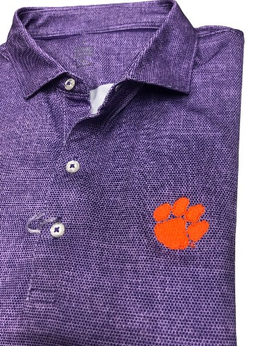 Johnnie-O Clemson University Gibson Polo: Purple