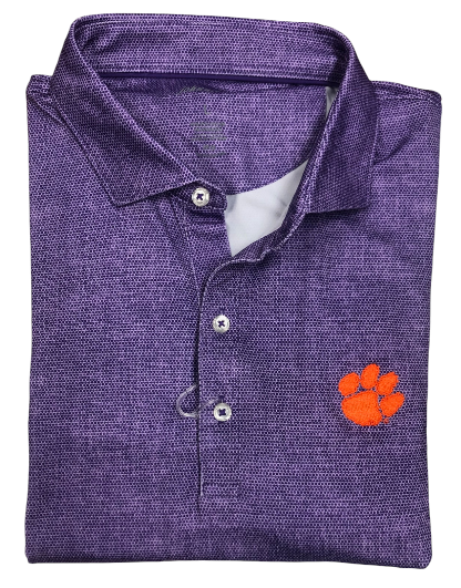 Johnnie-O Clemson University Gibson Polo: Purple