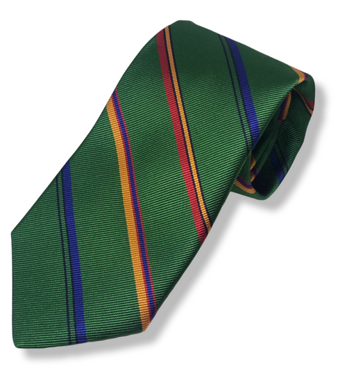 R Hanauer Glenwood Striped Necktie: Felce Green