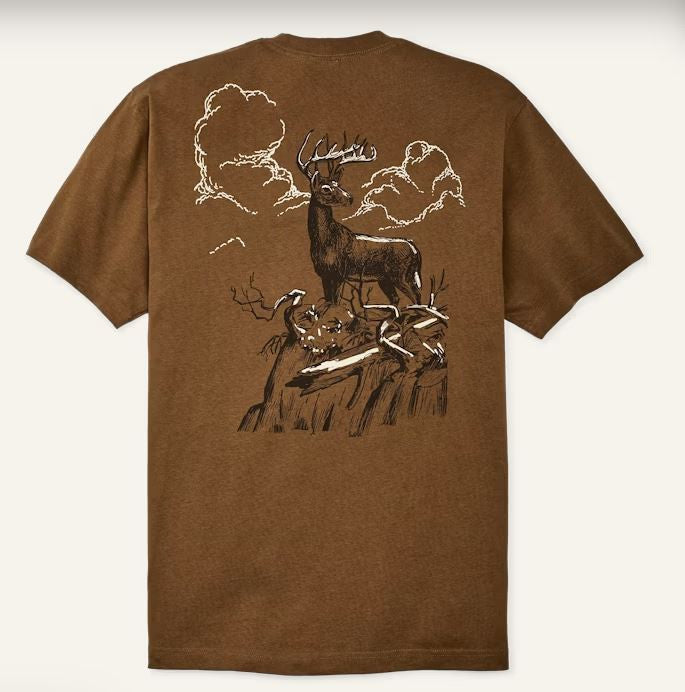 Filson Frontier Graphic T-Shirt: Gold Ochre/Deer