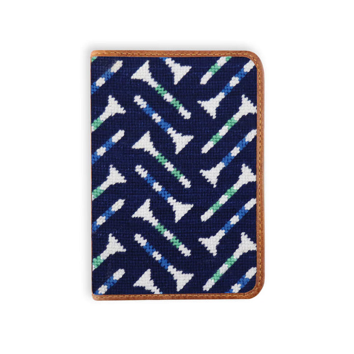 Smathers and Branson Needlepoint Scorecard Cover: Golf Tee (Dark Navy)