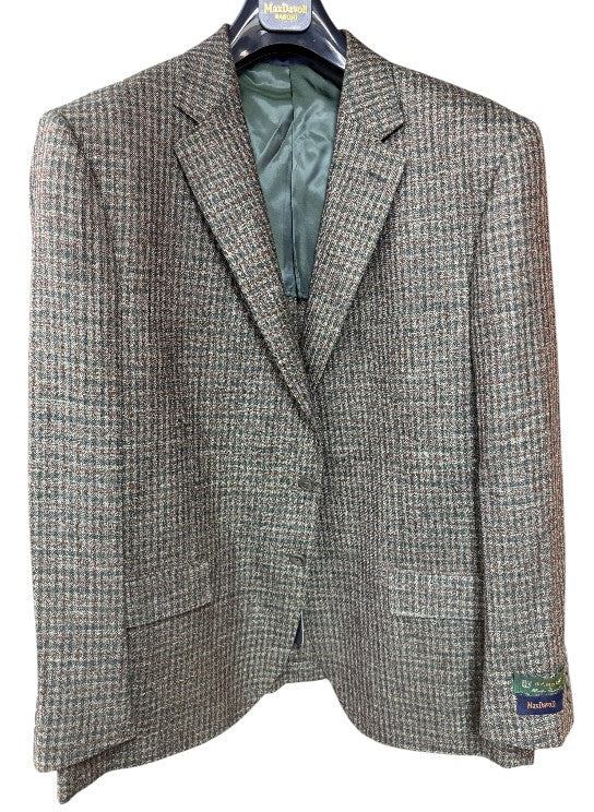 Maxdavoli by Maxman Botto Giuseppe Soft Coat: Green Plaid