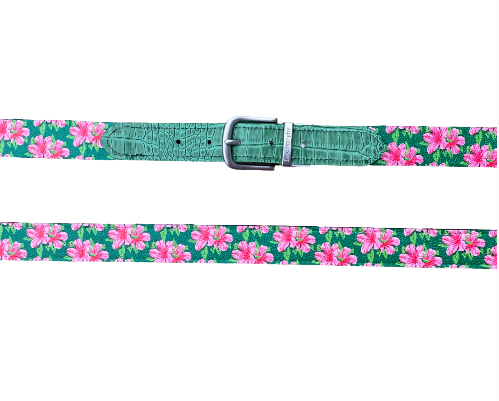 Doc Murphy Reversible Augusta and Azalea Belt: Green Tab