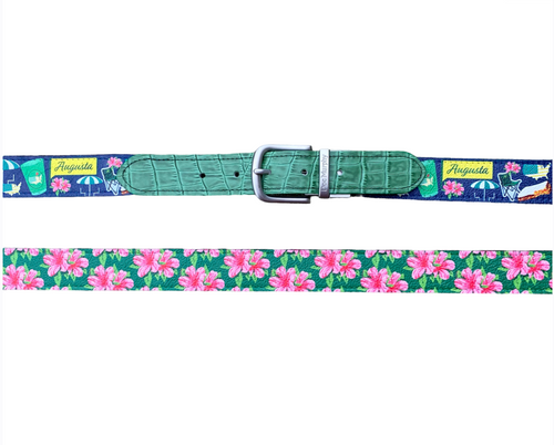 Doc Murphy Reversible Augusta and Azalea Belt: Green Tab