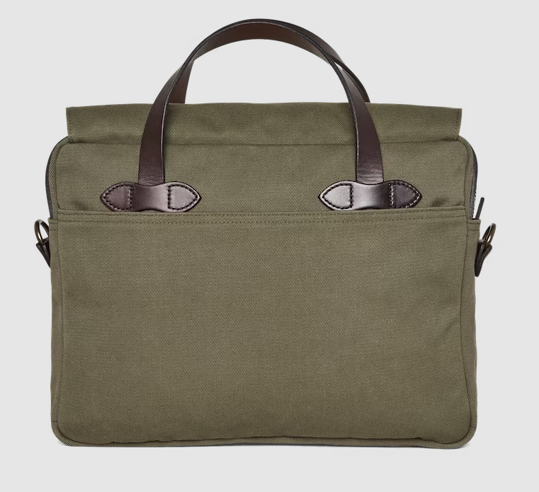 Filson Rugged Twill Original Briefcase: Otter Green