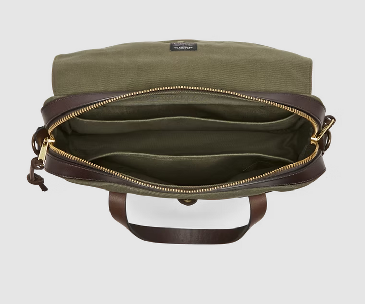 Filson Rugged Twill Original Briefcase: Otter Green