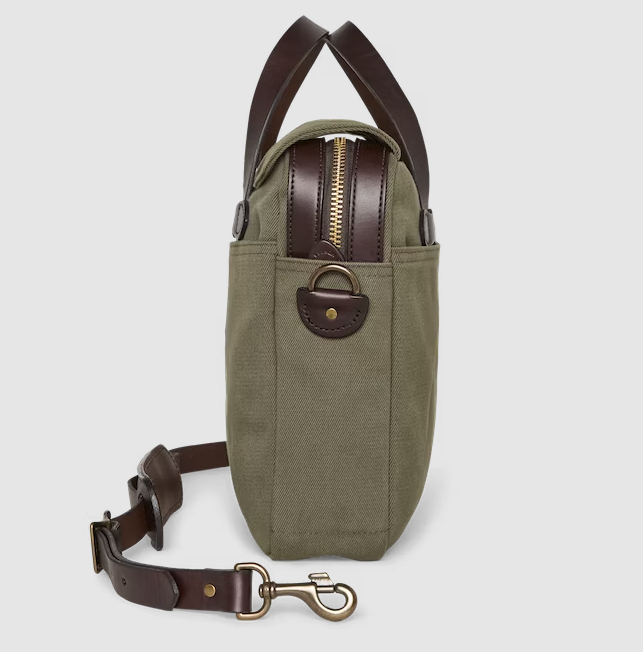 Filson Rugged Twill Original Briefcase: Otter Green