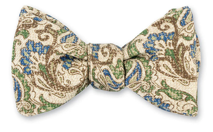 R. Hanauer Green Chester Paisley Bow Tie