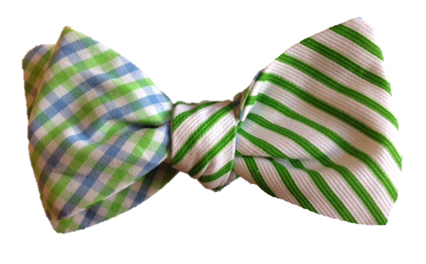 Craig Reagin Green Tattersall/Green Stripe Bowtie