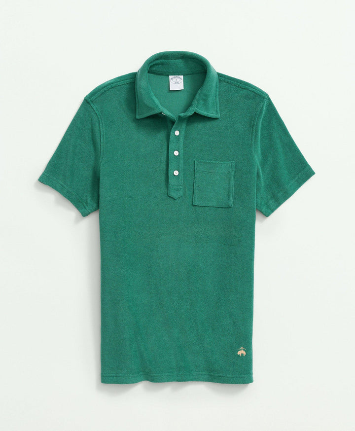 Brooks Brothers Polo Shirt in Cotton Terrycloth: Green